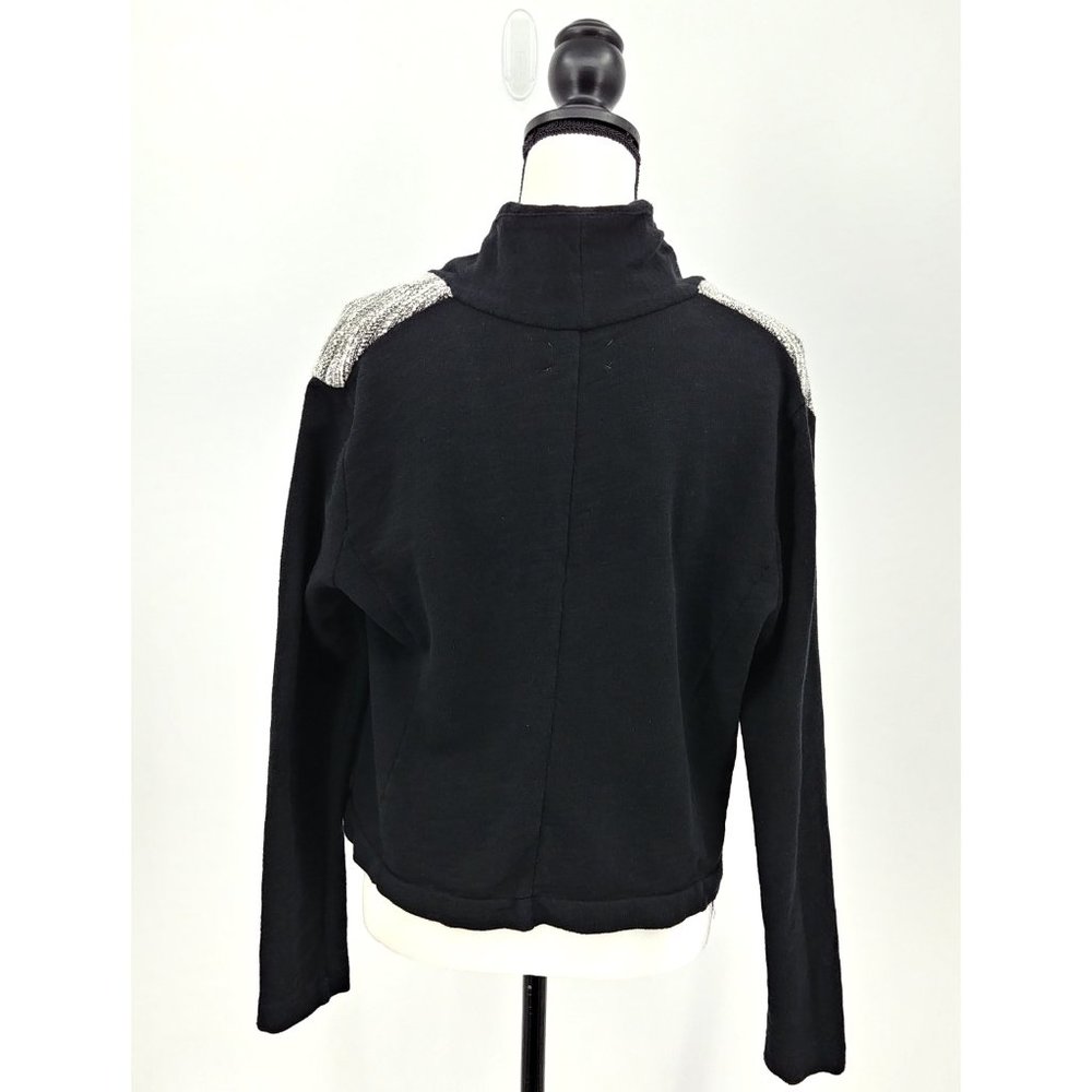 Lou & Grey Open Front Marled Black Knit Jacket - Picture 5 of 7